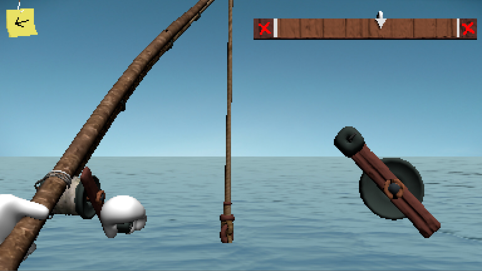 Official Endacopia Steam screenshot showing the fishing mini-game